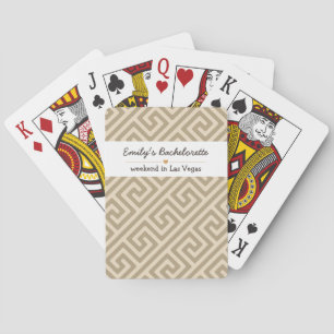 Bachelorette Guld Geometriskt Mönster Casinokort