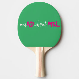 Bachelorette Hashtag Ping Pong Paddle Rosa Grönt Pingisracket