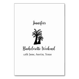 Bachelorette helg coconut träd klubb add namn bordsnummer