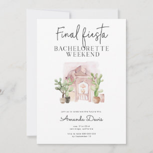 Bachelorette Helg final Fiesta Desert Western Inbjudningar