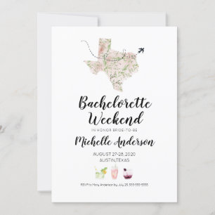 Bachelorette Helg i Austin Texas-inbjudan Inbjudningar