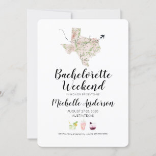 Bachelorette Helg i Austin Texas-inbjudan Inbjudningar