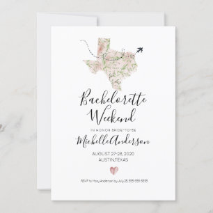 Bachelorette Helg i Austin Texas-inbjudan Inbjudningar