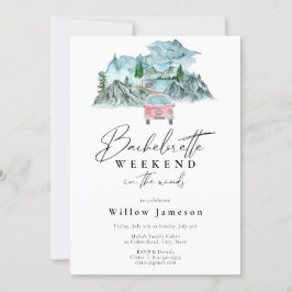 Bachelorette Helg i Skogen Inbjudningar