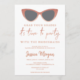 Bachelorette Helg Itinerary Cateye Sunglass Inbjudningar