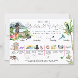 Bachelorette Helg Itinerary   Costa Rica Inbjudningar