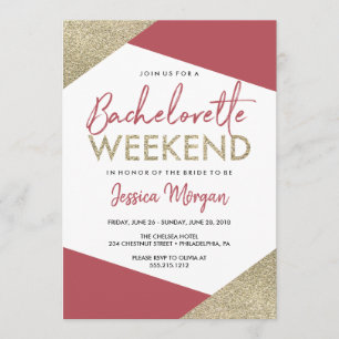 Bachelorette Helg Itinerary Cranberry Inbjudningar