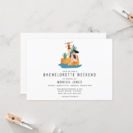 Bachelorette Helg Itinerary Girl Resa Inbjudningar