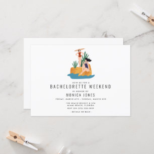 Bachelorette Helg Itinerary Girl Resa Inbjudningar