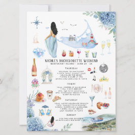Bachelorette Helg Itinerary | Nantucket Inbjudningar