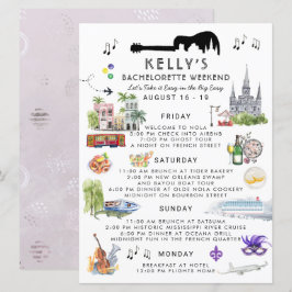 Bachelorette Helg Itinerary | New Orleans Inbjudningar