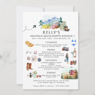Bachelorette Helg Itinerary   Sommarläger Inbjudningar