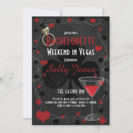 Bachelorette Helg Las Vegas Party Inbjudningar