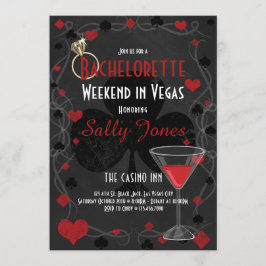 Bachelorette Helg Las Vegas Party Inbjudningar