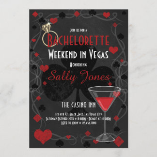 Bachelorette Helg Las Vegas Party Inbjudningar