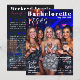 Bachelorette Helg Magazine Cover Inbjudningar