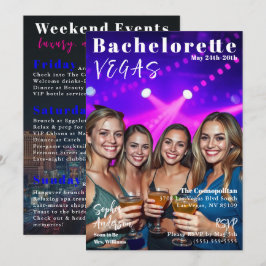 Bachelorette Helg Magazine Cover Inbjudningar
