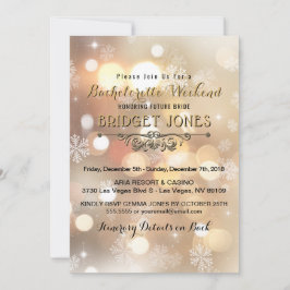 Bachelorette Helg Party Itinerary Snöflingor Inbjudningar