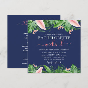 Bachelorette Helg Party Tropical Handflatan Inbjudningar
