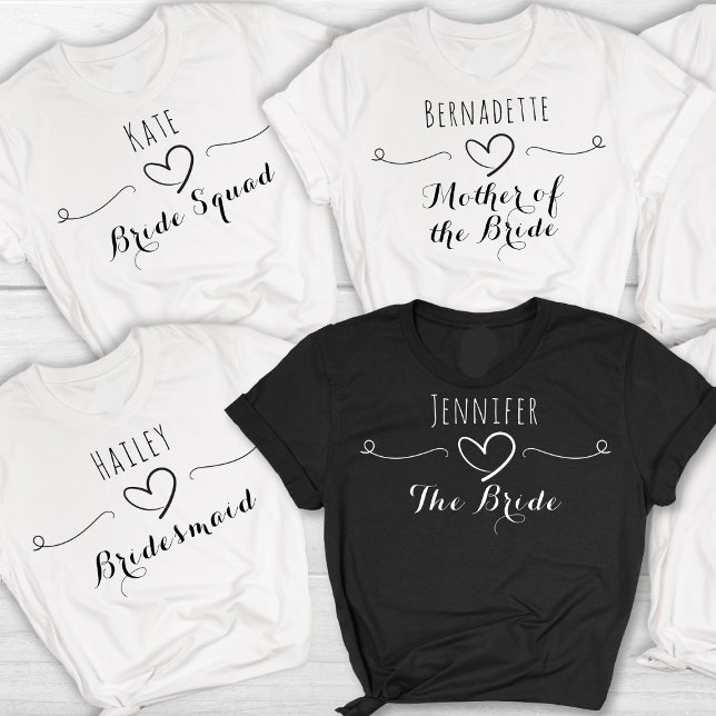 Bachelorette Hen Brudens sida Namn Titel Bride T Shirt (Skapare uppladdad)