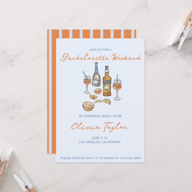 Bachelorette-inbjudan Inbjudningar (Fram/Back In Situ)