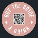 Bachelorette Köp en brud Venmo QR-kod Runt Klistermärke<br><div class="desc">Låt alla på bachelorette-festen bära ut dessa klistermärken och låta bruden dricka gratis hela natten!</div>