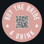 Bachelorette Köp en brud Venmo QR-kod Runt Klistermärke<br><div class="desc">Låt alla på bachelorette-festen bära ut dessa klistermärken och låta bruden dricka gratis hela natten!</div>