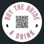 Bachelorette Köp en brud Venmo QR-kod Runt Klistermärke<br><div class="desc">Låt alla på bachelorette-festen bära ut dessa klistermärken och låta bruden dricka gratis hela natten!</div>
