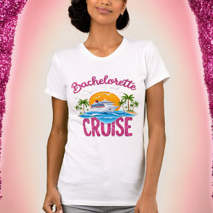 Bachelorette-kryssning Rosa glitter Matchande t-sh T Shirt