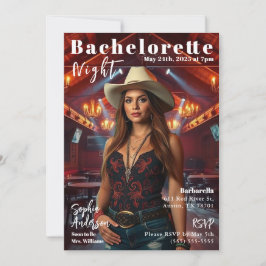 Bachelorette Land Magazine Cover Inbjudningar