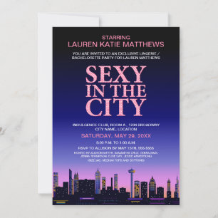 Bachelorette/Lingerie Movie Poster Party Inbjudningar
