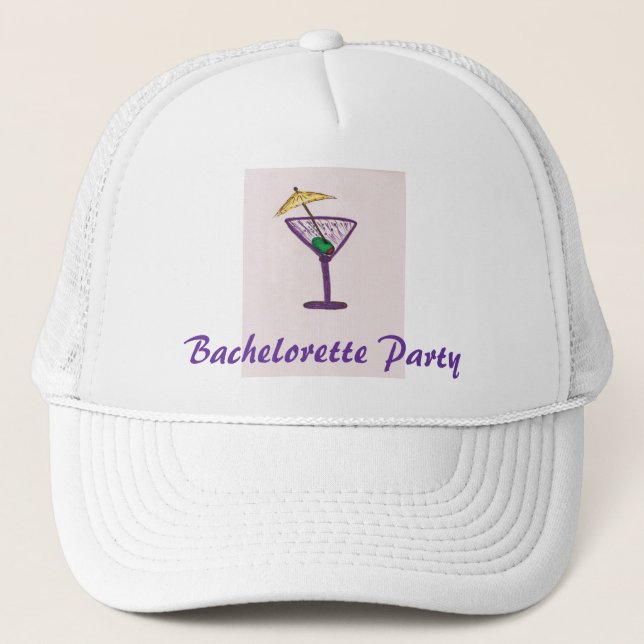 Bachelorette Martini Party Truckerkeps (Framsida)
