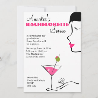 bachelorette Martini Soiree Inbjudningar