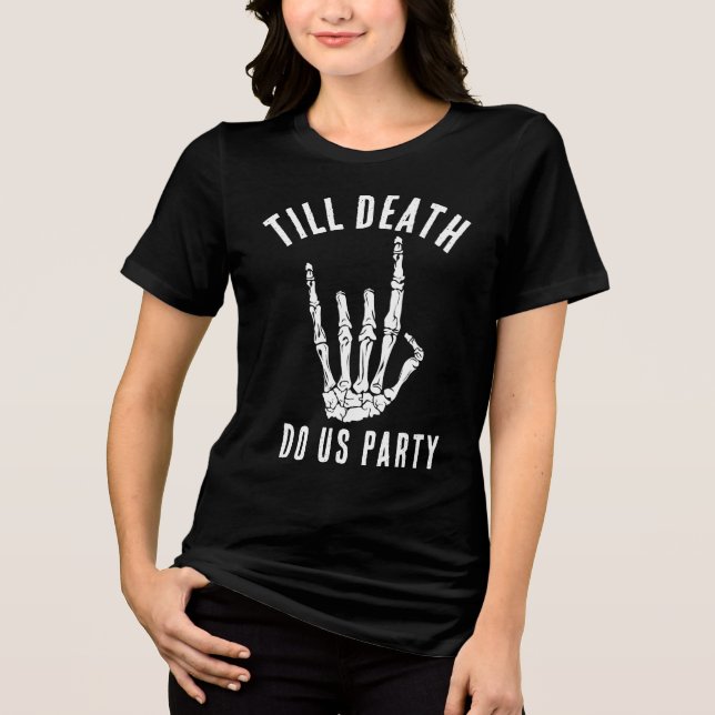 Bachelorette Matching Death Do US Party Anpassning T Shirt (Framsida)