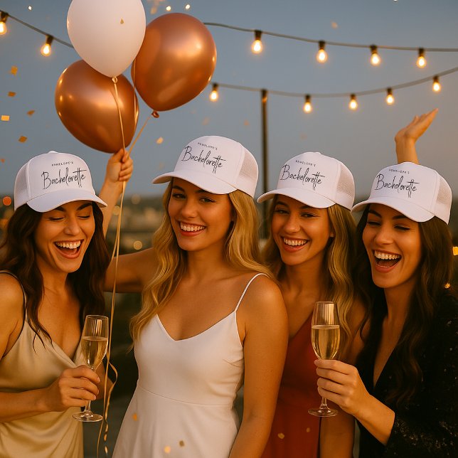 Bachelorette | Modern Minimalistisk handskrift Keps (Skapare uppladdad)