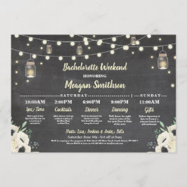 Bachelorette Möhippa Itinerary Fireflies Burk Program