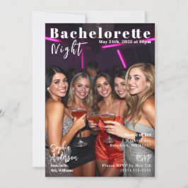 Bachelorette Night Magazine Cover Inbjudningar