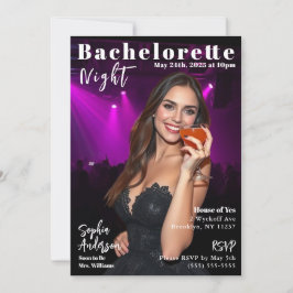 Bachelorette Night Magazine Cover Inbjudningar