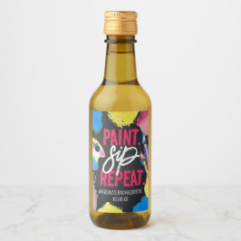Bachelorette Paint och Sip Chalkboard Party Favor Vinetikett