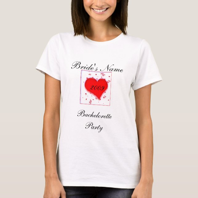 Bachelorette Party, 2009 T-Shirt Template (Framsida)