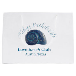 Bachelorette party beach club blue sea shell name 