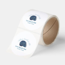 Bachelorette party beach club blue sea shell name 