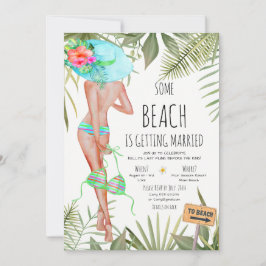 Bachelorette Party Beach Helg inbjuden på inlandet Inbjudningar