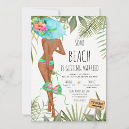 Bachelorette Party Beach Helg inbjuden på kontinen Inbjudningar