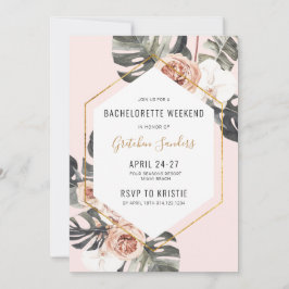 Bachelorette Party Beach Helg inbjuden på kontinen Inbjudningar