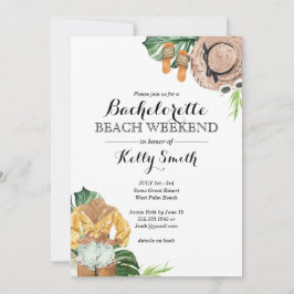 Bachelorette Party Beach Helg Itinerary Inbjudningar