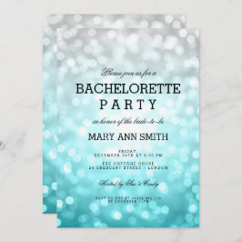 Bachelorette Party Beach Ombre Glitter Ljus Inbjudningar