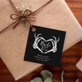 Bachelorette Party Black Gothic Heart Thank You Gåvor Etiketter