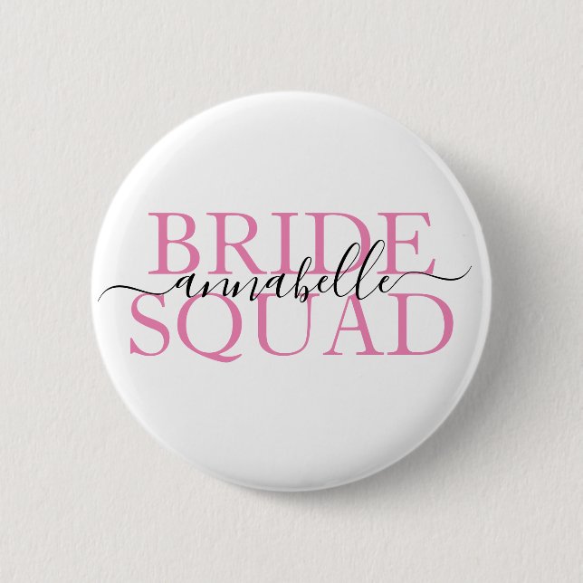 Bachelorette Party Bridesmaid Bride Squad Knapp (Framsida)