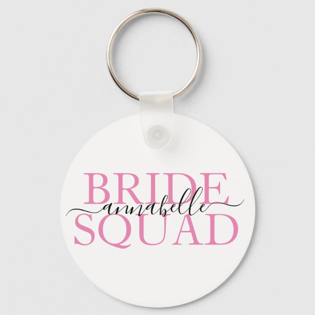 Bachelorette Party Bridesmaid Bride Squad Nyckelring (Framsida)